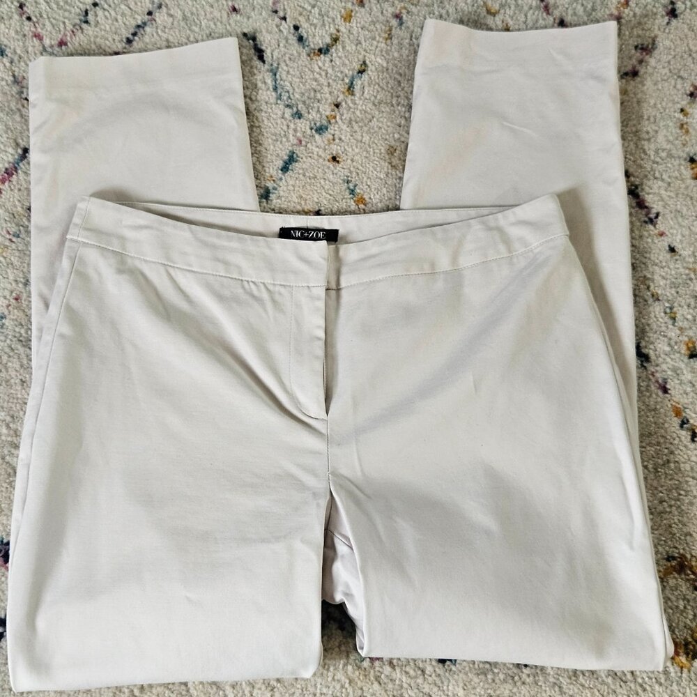 NIC + ZOE wonderstretch cream pant size 8